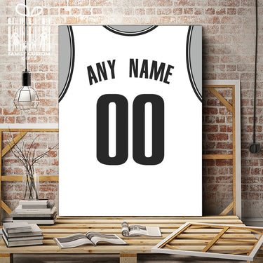 Brooklyn Jersey Custom Canvas Print Wall Art for Boy Girl Men Women Basketball Personalized Canvas Art